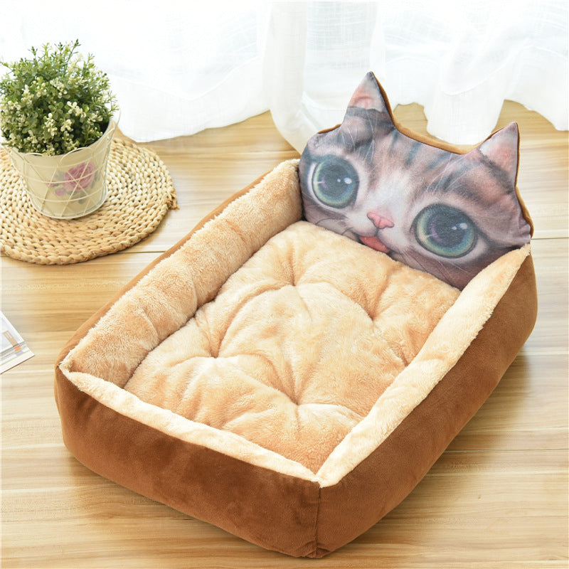 Large Pet Cat Dog Bed  Colors Warm Cozy Dog House