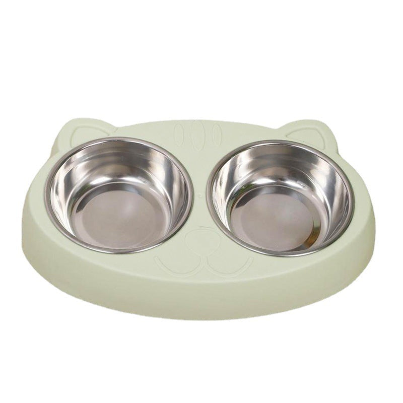 Dog Double Water And Food Bowls Stainless Steel