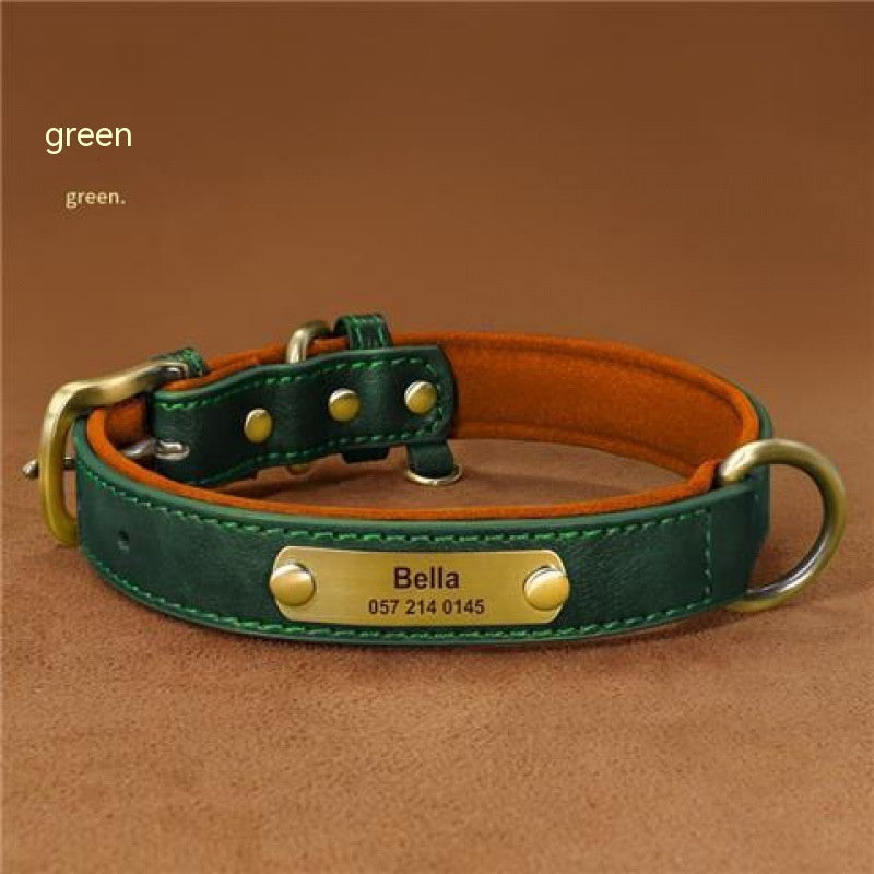 Dog Collar Engraved With Lettering To Prevent Loss Of Neck Collar