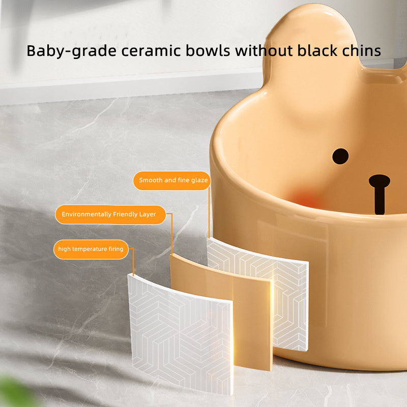 Household Pet Ceramic Bowl Large Caliber Bowls