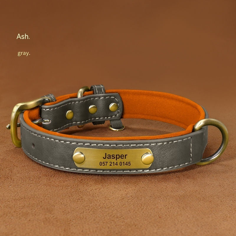 Dog Collar Engraved With Lettering To Prevent Loss Of Neck Collar